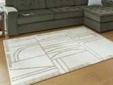 Warmstead Furniture - Ashley Furniture - Farongrove Rug - 5'3" x 7' Area Rug / Ivory/Beige - R407672